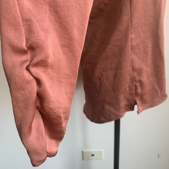 ⭐️ Express Ruffle Ruched Sleeve V Neck Top Blouse Long Sleeve SP Small Petite - Picture 8 of 11